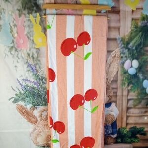 🌼 Cherry Striped Beach Towel